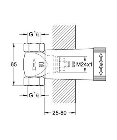 Grohe 29811000 Ankastre Stop Valf İçin İç Gövde