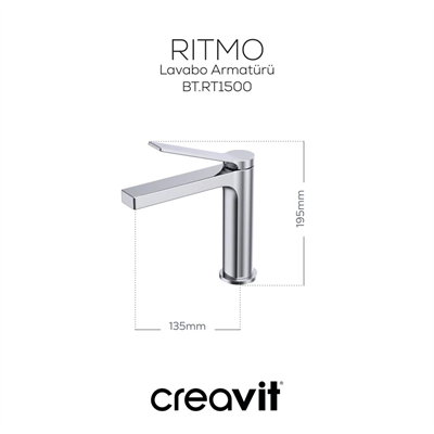 CREAVİT RT1500 Ritmo Lavabo Armatürü