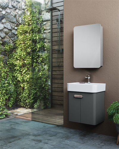 Orka Orbit 55 CM Banyo Dolabı Takımı Parlak Antrasit