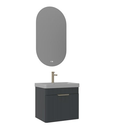 Orka Procida 60 cm Banyo Dolabı Takımı Mat Antrasit