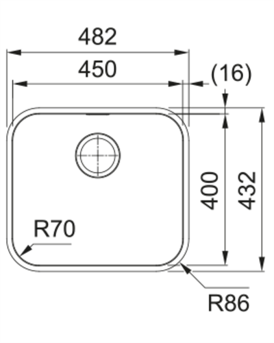Franke SRX 110-45 Paslanmaz Çelik Eviyeler