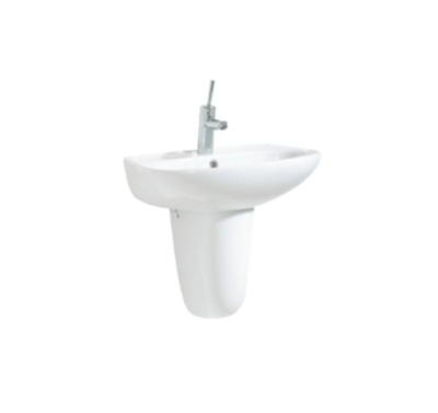 Creavit PA055 Pitta Yarım Ayaklı Lavabo 45X55 cm Beyaz
