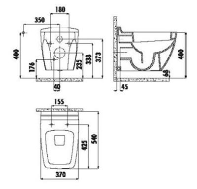 Creavit KC0603.01 Bull Duroplast Asma Klozet Kapağı