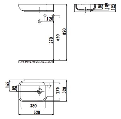 Creavit TP027 Dolap Uyumlu Lavabo 33X53 cm Beyaz