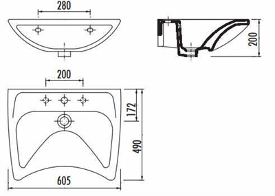CREAVİT BD060 BEDENSEL ENGELLİ LAVABO