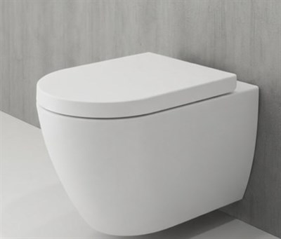BOCCHİ 1416-002-0128 V-TONDO RIMLESS KLOZET VE YAVAŞ KAPANAN KAPAK MAT BEYAZ