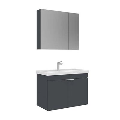 Orka Desna 80 cm Takım Ayna Dolaplı antrasit