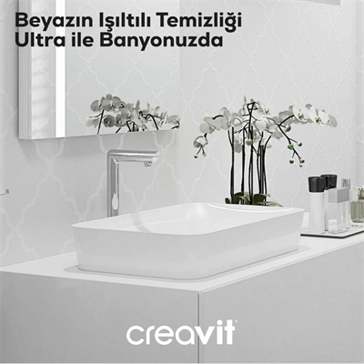 Creavit Ul060 Ultra Dikdörtgen Çanak Lavabo  60 cm
