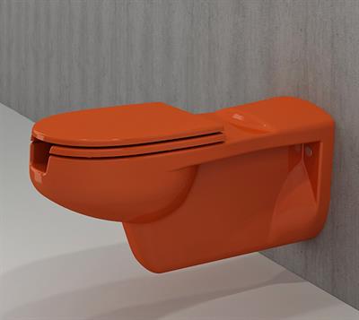 Bedensel Engelli Asma Klozet ve Kapağı 75cm Turuncu 
