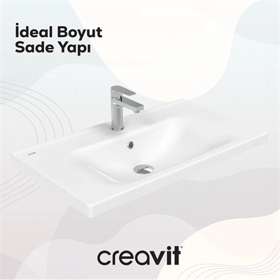 Creavit EK080 Eksen Etajerli Lavabo 80 cm