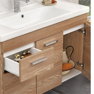 Orka Enez 100 cm Banyo Dolabı Takım Açık Meşe (Morgana Kiraz)