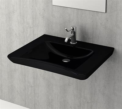 Bocchi Bedensel Engelli Lavabosu 65 cm Parlak Siyah 