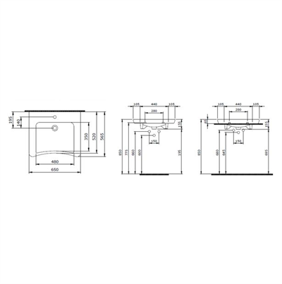Bocchi Bedensel Engelli Lavabosu 65 cm Kaşmir 