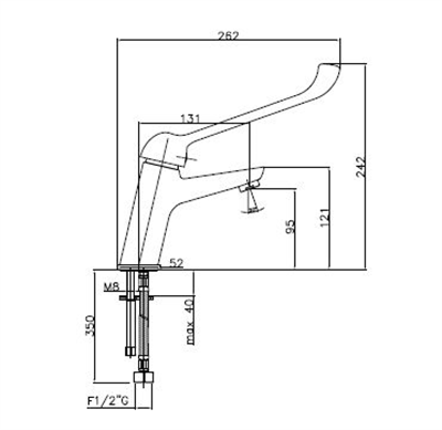 Bocchi Care Pure Engelli Lavabo Bataryası 1210 0001