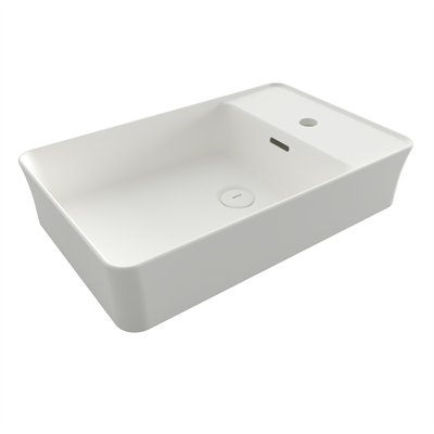 Bocchi Dikdörtgen Batarya Banklı Lavabo 60x38cm Mat Beyaz