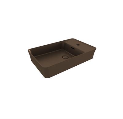 Bocchi Dikdörtgen Batarya Banklı Lavabo 60x38cm Mat Bronz