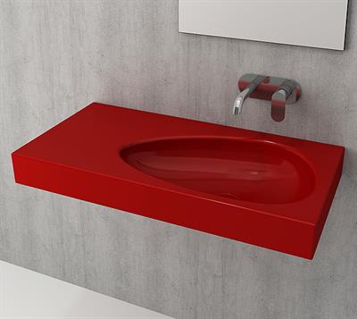 Bocchi 1115-019-0125 Etna Etajerli Lavabo 90 cm Kırmızı