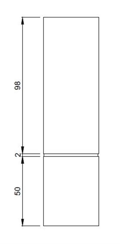 BOCCHİ ETNA UZUN ASMA BOY DOLABI 156 CM - BEYAZ
