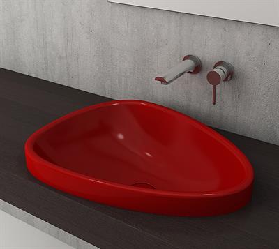 Bocchi Etna Tezgah üstü Lavabo Kırmızı 58 cm 1112-019-0125