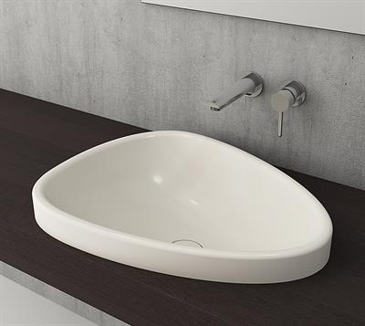 BOCCHİ 1112-014-0125 Etna Tezgah Üstü Lavabo 58 cm PARLAK BİSKÜVİ