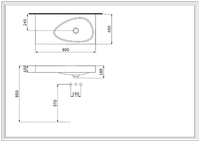 Bocchi Fenice Etajerli Lavabo Mat Siyah 1490-004-0126