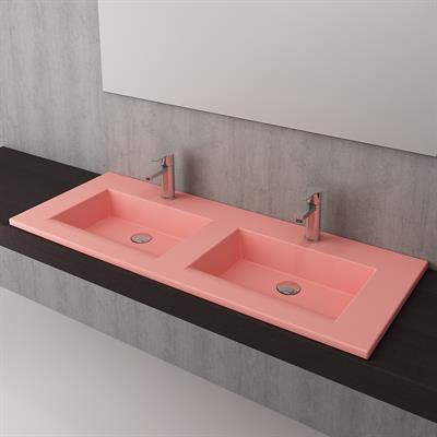 Bocchi Milano Çift Gözlü Lavabo 120 cm Mat Somon