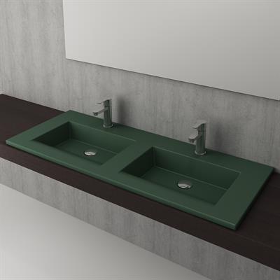 Bocchi Milano Çift Gözlü Lavabo 120 cm Mat Yeşil