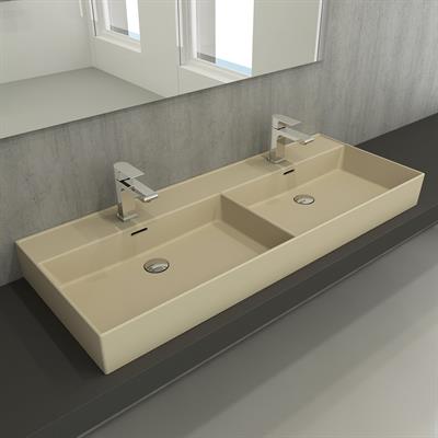 Bocchi Milano Çift Gözlü Lavabo 120 cm Mat Yasemin