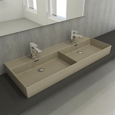 Bocchi Milano Çift Gözlü Lavabo 120 cm Mat Kaşmir