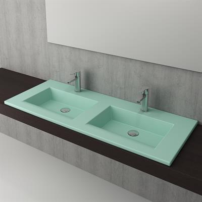 Bocchi Milano Çift Gözlü Lavabo 120 cm Mat Mint Yeşil