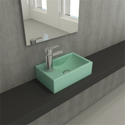 Bocchi 1418-033-0126 Milano Dar Sol Lavabo 37 Cm Mat Mint Yeşil