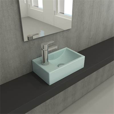 Milano 1418-029-0126 Dar Sol Lavabo 37 Cm Mat Buz Mavi