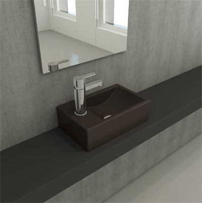 Bocchi 1418-025-0126 Milano Dar Sol Lavabo Mat Kahverengi