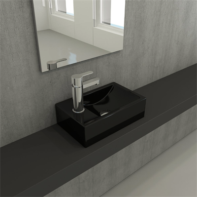 Bocchi 1418-005-0126 Milano Dar Sol Lavabo  Parlak Siyah