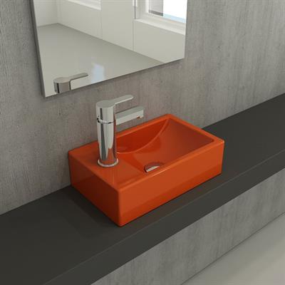 Bocchi 1418-012-0126 Milano Dar Sol Lavabo 37 Cm Parlak Turuncu