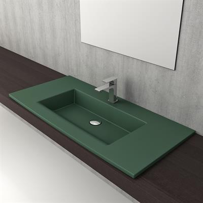Bocchi 1105-027-0126 Milano Etajerli Lavabo 100 cm Mat Yeşil
