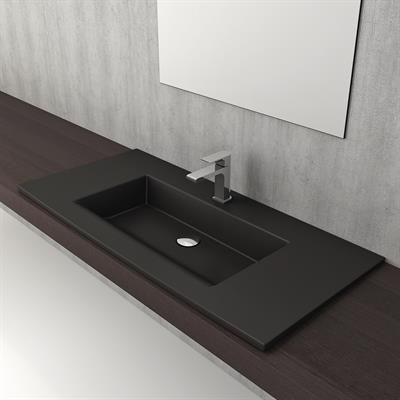 Bocchi Milano Etajerli Lavabo 100 cm Mat Siyah 1105-004-0126