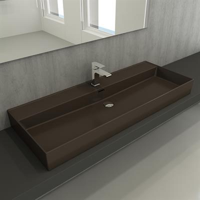 Bocchi Milano Etajerli Lavabo 120 cm Mat Kahve 