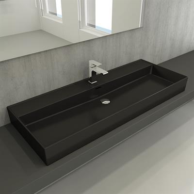 Bocchi Milano Etajerli Lavabo 120 cm Mat Siyah