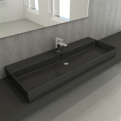 Bocchi Milano Etajerli Lavabo 120 cm Mat Antrasit