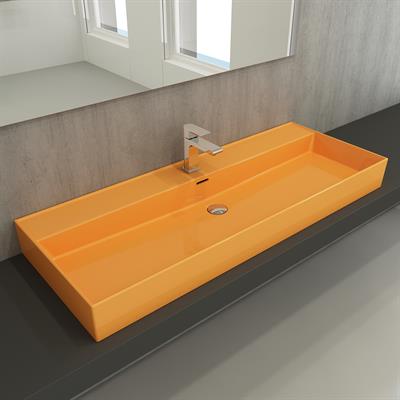 Bocchi Milano Etajerli Lavabo 120 cm Mandalina Sarısı