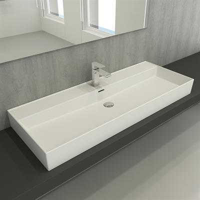 Bocchi Milano Etajerli Lavabo 120 cm Mat Beyaz