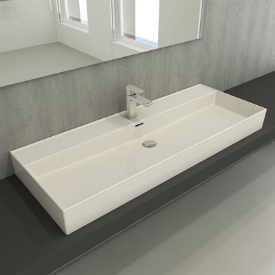 Bocchi Milano Etajerli Lavabo 120 cm Parlak Bisküvi