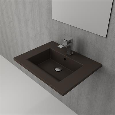 Bocchi 1161-025-0126 Milano Etajerli Lavabo 60 cm Mat Kahve