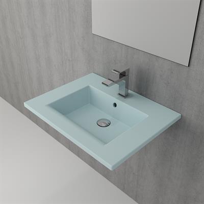 Bocchi 1161-029-0126 Milano Etajerli Lavabo 60 cm Mat Buz Mavi