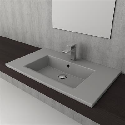 Bocchi Milano Etajerli Lavabo 80 cm Mat Gri 1113-006-0126