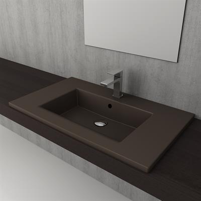 Bocchi Milano Etajerli Lavabo 80 cm Mat Kahve 1113-025-0126
