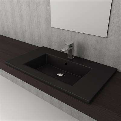 Bocchi Milano Etajerli Lavabo 80 cm Mat Siyah 1113-004-0126