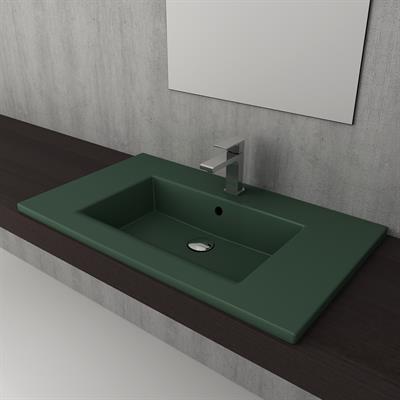 Bocchi Milano Etajerli Lavabo 80 cm Mat Yeşil 1113-027-0126