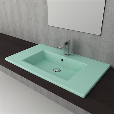 Bocchi 1113-033-0126 Milano Etajerli Lavabo 80 cm Mat Mint Yeşil